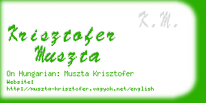 krisztofer muszta business card